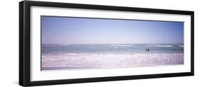 Couple Standing in Water on the Beach, Gulf of Mexico, Florida, USA-null-Framed Premium Photographic Print