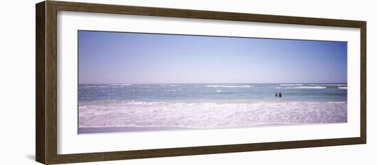 Couple Standing in Water on the Beach, Gulf of Mexico, Florida, USA-null-Framed Photographic Print