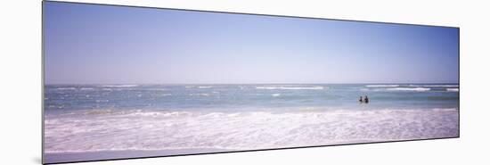 Couple Standing in Water on the Beach, Gulf of Mexico, Florida, USA-null-Mounted Photographic Print