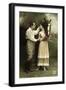 Couple Standing next to Horse-null-Framed Photographic Print