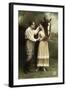 Couple Standing next to Horse-null-Framed Photographic Print