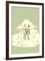 Couple Strolling on Cloud with Musical Notes-null-Framed Giclee Print