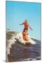 Couple Surfing-null-Mounted Art Print