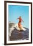 Couple Surfing-null-Framed Art Print