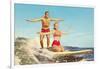 Couple Surfing-null-Framed Art Print