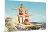 Couple Surfing-null-Mounted Premium Giclee Print