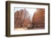 Couple Taking Photograph, Canyon, Wadi Rum, Jordan-Peter Adams-Framed Photographic Print