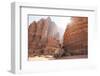 Couple Taking Photograph, Canyon, Wadi Rum, Jordan-Peter Adams-Framed Photographic Print