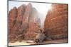 Couple Taking Photograph, Canyon, Wadi Rum, Jordan-Peter Adams-Mounted Photographic Print