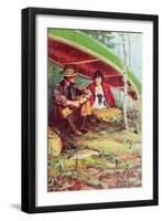 Couple Taking Shelter from the Rain under a Boat-Philip Russell Goodwin-Framed Giclee Print