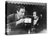 Couple Toasting with Mugs-null-Stretched Canvas