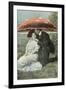 Couple under Giant Poison Mushroom-null-Framed Art Print