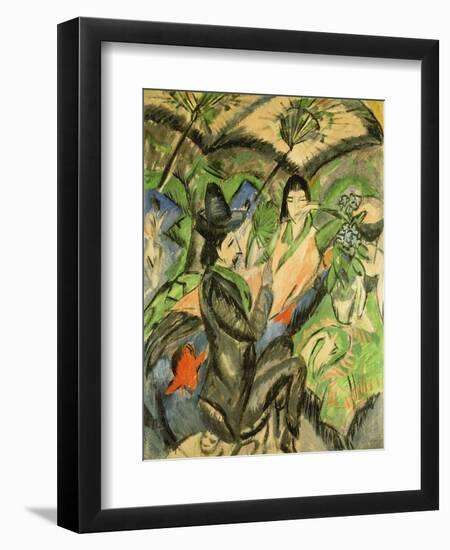 Couple under Japanese Umbrella, 1912-Ernst Ludwig Kirchner-Framed Giclee Print