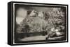 Couple viewing Mt Rushmore, South Dakota, USA-Theo Westenberger-Framed Stretched Canvas