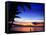 Couple Walking Along Beach at Sunset, Fiji-Peter Hendrie-Framed Stretched Canvas