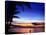 Couple Walking Along Beach at Sunset, Fiji-Peter Hendrie-Stretched Canvas