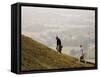 Couple Walking, British Camp, Hereford Beacon, Malvern Hills, Herefordshire, Midlands-David Hughes-Framed Stretched Canvas