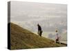 Couple Walking, British Camp, Hereford Beacon, Malvern Hills, Herefordshire, Midlands-David Hughes-Stretched Canvas
