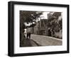 Couple Walking Down a Quiet Cobbled Road in Rye Sussex-null-Framed Photographic Print