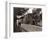 Couple Walking Down a Quiet Cobbled Road in Rye Sussex-null-Framed Photographic Print