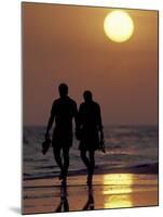 Couple Walking on Beach at Sunset, Sarasota, Florida, USA-Maresa Pryor-Mounted Premium Photographic Print
