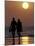 Couple Walking on Beach at Sunset, Sarasota, Florida, USA-Maresa Pryor-Mounted Premium Photographic Print