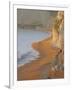 Couple Walking on Beach. Isle of Purbeck, Dorset, England UK-Jean Brooks-Framed Photographic Print