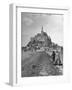 Couple Walking on Causeway Toward Mont Saint Michel-Ralph Morse-Framed Photographic Print