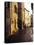 Couple Walking on Narrow Street, Radda in Chianti, Tuscany, Italy-Merrill Images-Stretched Canvas