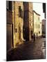 Couple Walking on Narrow Street, Radda in Chianti, Tuscany, Italy-Merrill Images-Mounted Premium Photographic Print