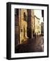 Couple Walking on Narrow Street, Radda in Chianti, Tuscany, Italy-Merrill Images-Framed Photographic Print