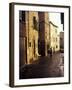 Couple Walking on Narrow Street, Radda in Chianti, Tuscany, Italy-Merrill Images-Framed Photographic Print