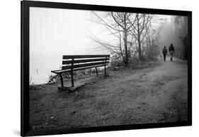 Couple Walking on Path Beside Lake-Sharon Wish-Framed Photographic Print