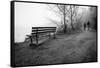 Couple Walking on Path Beside Lake-Sharon Wish-Framed Stretched Canvas