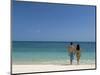 Couple Walking on Sandy Beach, Chapera Island (Contadora), Las Perlas Archipelago, Panama-Sergio Pitamitz-Mounted Photographic Print