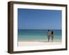 Couple Walking on Sandy Beach, Chapera Island (Contadora), Las Perlas Archipelago, Panama-Sergio Pitamitz-Framed Photographic Print