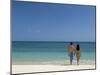 Couple Walking on Sandy Beach, Chapera Island (Contadora), Las Perlas Archipelago, Panama-Sergio Pitamitz-Mounted Photographic Print