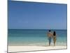 Couple Walking on Sandy Beach, Chapera Island (Contadora), Las Perlas Archipelago, Panama-Sergio Pitamitz-Mounted Photographic Print