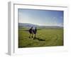 Couple Walking on the Dalesway Long Distance Footpath, Near Kettlewell, Yorkshire-Nigel Blythe-Framed Photographic Print