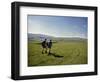 Couple Walking on the Dalesway Long Distance Footpath, Near Kettlewell, Yorkshire-Nigel Blythe-Framed Photographic Print