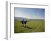 Couple Walking on the Dalesway Long Distance Footpath, Near Kettlewell, Yorkshire-Nigel Blythe-Framed Photographic Print