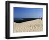 Couple Walking on the Dunes Du Pyla, Bay of Arcachon, Cote D'Argent, Aquitaine, France, Europe-Peter Richardson-Framed Photographic Print