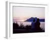 Couple Watching Sunset Near Porto, Corsica, France, Mediterranean-Yadid Levy-Framed Photographic Print