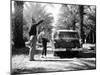 Couple with a 1955 Chevrolet Townsman Station Wagon, (C1955)-null-Mounted Photographic Print