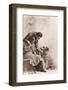 Couple with a Golden Retriever-null-Framed Photographic Print