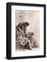 Couple with a Golden Retriever-null-Framed Photographic Print