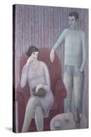 Couple with Cat-Ruth Addinall-Stretched Canvas