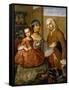 Couple with Little Girl (De Espanol y Mestiza, Castiza), Museo de America, Madrid, Spain-Miguel Cabrera-Framed Stretched Canvas