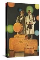 Couple with Lots of Luggage-null-Stretched Canvas