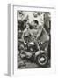 Couple with Motorcycle-null-Framed Art Print